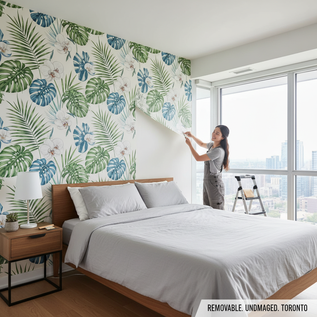 Peel and Stick Wallpaper Installation portfolio 3